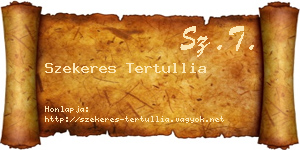 Szekeres Tertullia névjegykártya